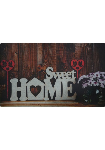 Sweet Home Temalı Kauçuk Kapı Önü Paspası