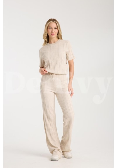 Çizgili Relax Fit İkili Takım Dnv-000019 Taş