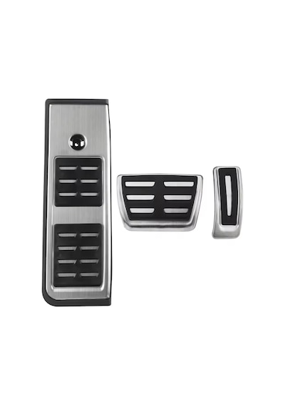 Audi A4 B9 A5 F5 2016-2023 Uyumlu Geçme Otomatik Pedal Seti 3 Parça Siyah Krom