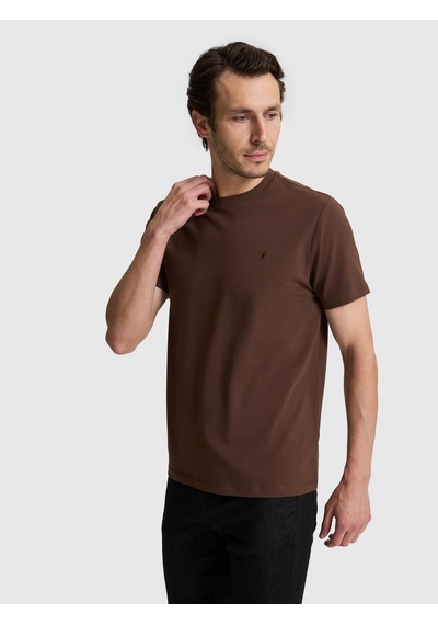 Cacharel Erkek Kahverengi Tişört Basic 50328373-vr029