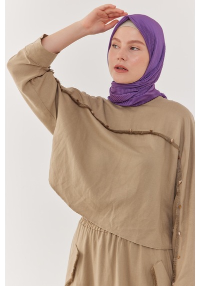 Mirsoy Scarf Piliseli Eşarp - Mor Mor
