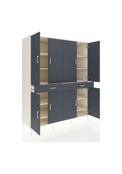 Kronos Gardrop 10 Raflı 2 Çekmeceli 8 Kapaklı 176x59x221 Aytaşı-antrasit Antrasit Kronos Gardrop 10 Raflı 2 Çekmeceli 8 Kapaklı 176x59x221 Aytaşı-antrasit Antrasit