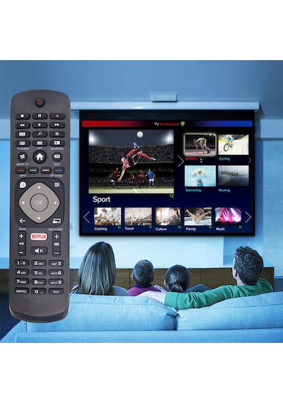 Philips Evrensel Lcd Led 3d Hd Akıllı Tv İçin Philips Tv Yedek Uzaktan Kumandası, Netflix İle - Kurulum Gerekmez