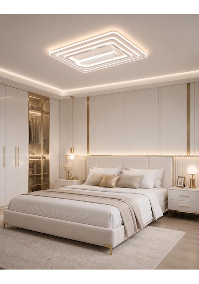 Akıllı Tavan Ayarlanabilir Klima Modu Ayarlanabilir Renk Ve Dimmer Özelliği Beyaz Panel