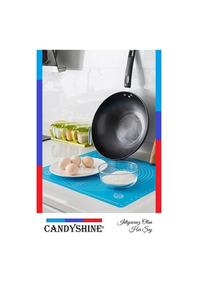 Silikon Renkli Hamur Açma Matı Büyük Boy 50x40cm