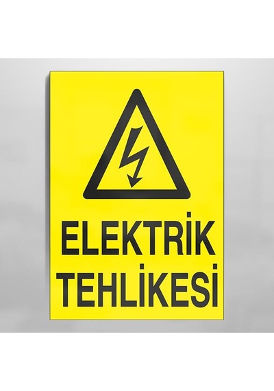Elektrik Tehlikesi Uyarı Levhası 50x70cm