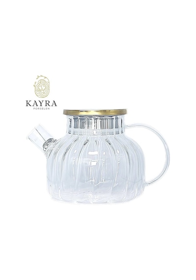 Çelik Kapaklı Borosilikat Dilimli Model Süzgeçli Cam Demlik Bitki Çayları 1000 Ml Royaleks-cm-2001 Diğer