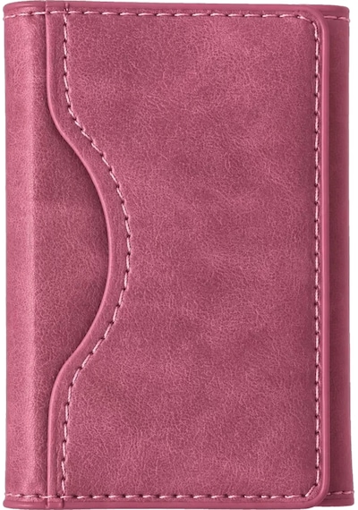 Mey İthalat Tema Magsafe Deri Kartlık - Pembe