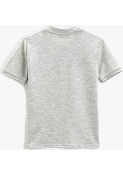 Koton Basic Polo Yaka Tişört Kısa Kollu Düğme Detaylı Gri 3skb10023tk 3SKB10023TK023 Gri