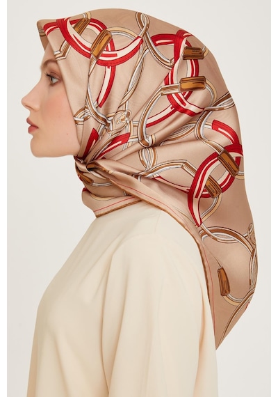 Armine İpek Eşarp 2025 Kış - 9203-05 Camel Twill Camel