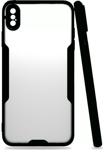 Newface Apple iPhone Uyumlu Xs Max Kılıf Platin Silikon - Siyah