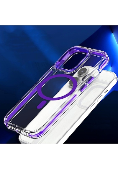 Zengemtx Joko Apple Uyumlu iPhone 15 Pro Bella Magsafe Kapak - Gri