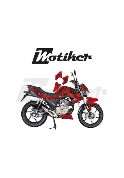 Mondial Drift L Punisher Kırmızı Tasarımı Parçalı Kaplama Sticker