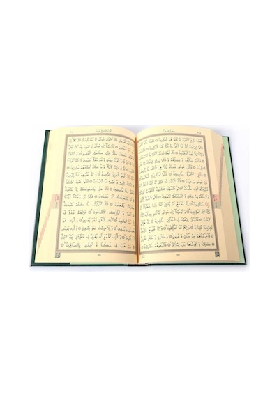 Rahle Boy Kur'an-ı Kerim (2 Renkli, Yeşil, Mühürlü)