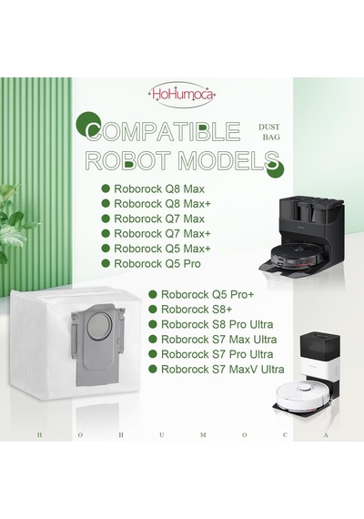 10 Adet Toz Torbası İçin Roborock Q5 Max+/q5 Pro /q5 Pro+ /q7 Max/q7 Max+/q8 Max /q8 Max+/s7 Ma Toz Torbası 10
