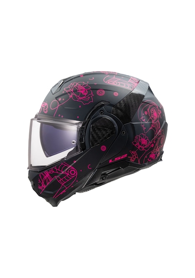 Ls2 Advant 2 Sophıa Çene Açılır Kask Mat Pembe - Siyah