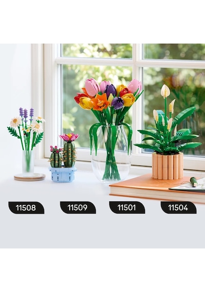 LEGO® Botanicals Barış Çiçeği 11504 - Yetiskinler için 6 Baris Çiçegi Içeren Koleksiyonluk Dekoratif Model Yapim Seti (474 Parça)