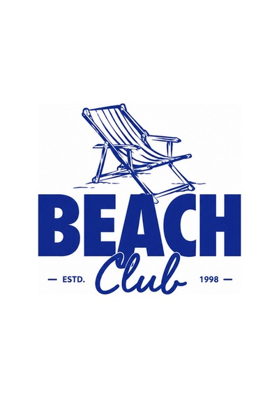 Me Selection Beach Club Tasarım %100 Pamuk Unisex Basic Tişört Beyaz