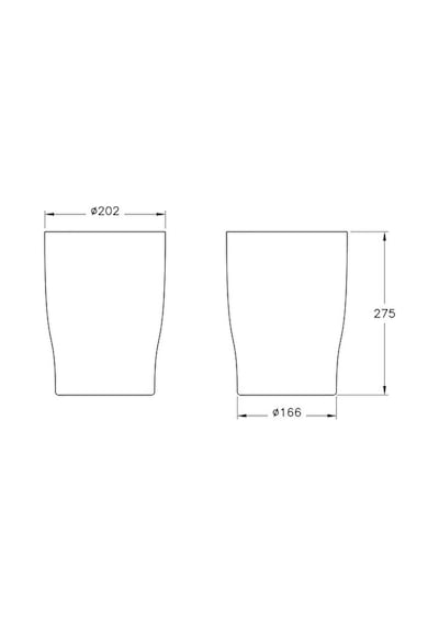 VitrA Eternity A4430057 Çöp Kovası, 3l, Beyaz 001