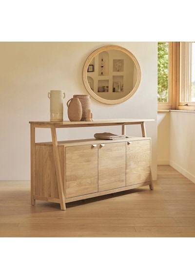 Pola Natural Model Masif Ahşap Büfe, Konsol Ceviz