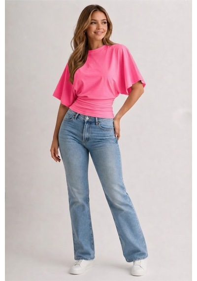 Flex Fashıon Kadın Bele Oturan, Geniş Kollu Pembe Üst Bluz-tişört Pembe - 876774097 Pembe - 876774097 Pembe Flex Fashıon Kadın Bele Oturan, Geniş Kollu Pembe Üst Bluz-tişört Pembe - 876774097 Pembe - 876774097 Pembe