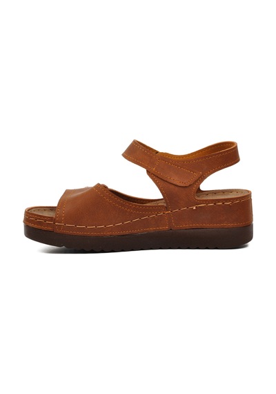 Taba Kadın Düz Sandalet 07-109rr Z Taba