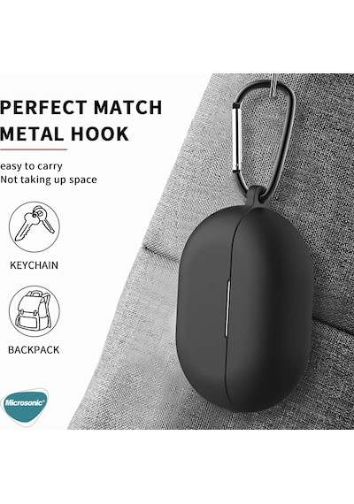 Microsonic Huawei Freebuds Pro Mat Silikon Kılıf Siyah