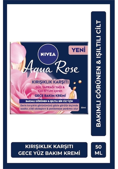 Nivea Aqua Rose   Gece Bakım Kremi 50 ML