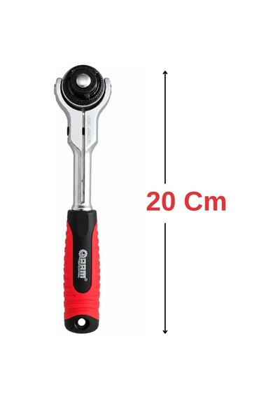 Arm 3/8 Mafsallı Lokma Cırcır Kolu 72 Diş 200 Mm