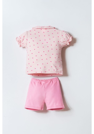 U.s. Polo Assn. Kız Bebek Pembe Şort Takım 5274-50154 Pembe