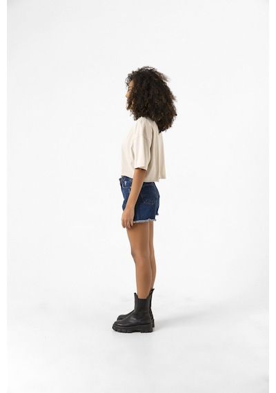 Ghost Of Tsushima Logo Bej Kadın Crop Tshirt Bej