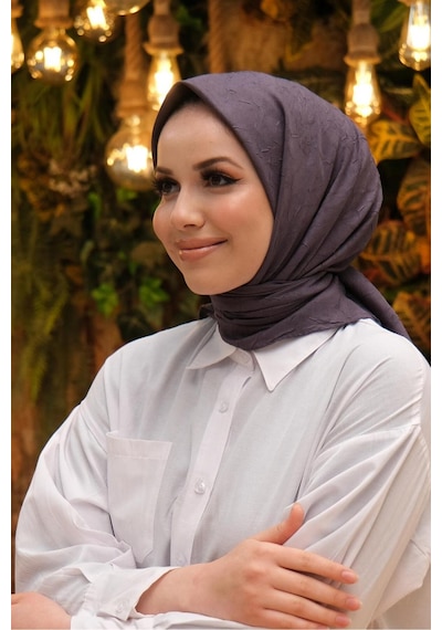 Bambu Kraş Eşarp Tesettür Giyim, Hafif, Rahat, Şık, Yüksek Kalite, Hijab, Scarf, Shawl Füme