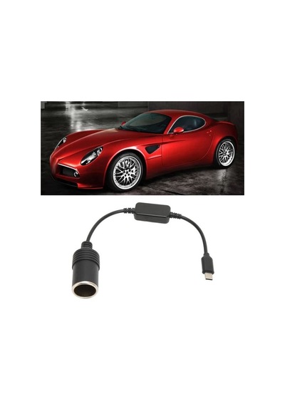 Duokon Araç Çakmak Güç Adaptörü 5v Usb C - 12v Usb C Çakmak Dönüştürücü Telefon Gps