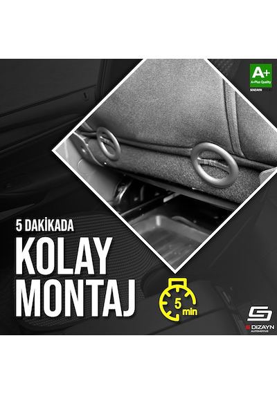 Oto Koltuk Koruyucu Minder Siyah Universal 2+1 Parça Ön Arka A+ Kalite