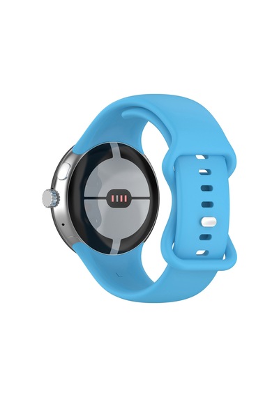 Caseonn Google Pixel Watch 4 41mm Kordon Esnek Spor Silikon Kayış Mavi