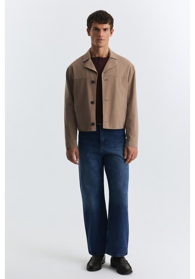 Antioch Crop Fit Suni Süet Ceket Vizon