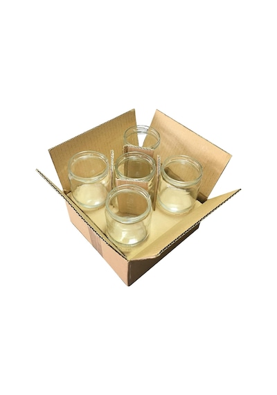 Afracam 425 Ml Metal Siyah Kapaklı Şeffaf Cam Kavanoz 10 Adet