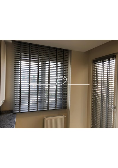 Trowood Jaluzi Perde 50 Mm Damarlı Ahşap Görünümlü Çok Renkli