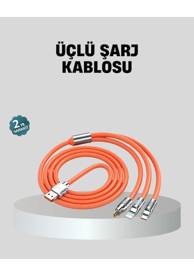 Üçlü Şarj Kablosu Yüksek Hızlı, Dayanıklı Ve Uzun Ömürlü Diğer