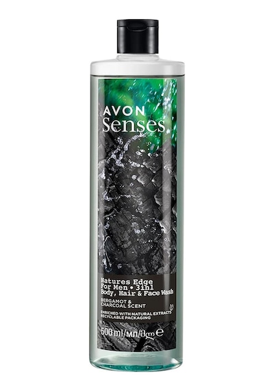Avon Senses Natures Edge Erkekler için Saç Yüz ve Vücut Yıkama Jeli 500 ML