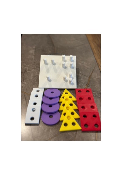 Montessori Geometrik Şekil Eşleştirme Şekil Yerleştirme Oyunu