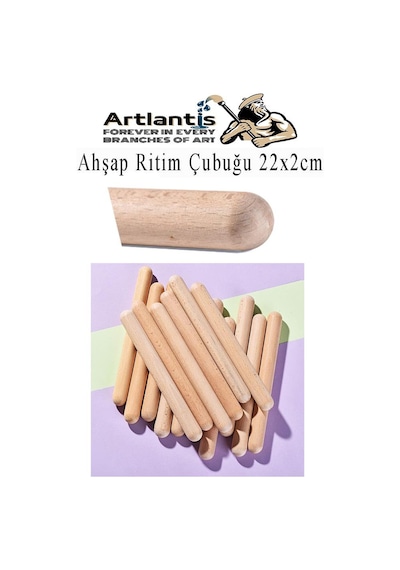 Ahşap Ritim Çubuğu 2 Adet 1 Çift Okul Öncesi Eğitici Anaokulu Ritim Tokmağı Çubukları Çocuk Etkinlik Perkusyon Müzik Aleti