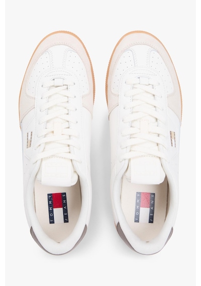 Tommy Hilfiger The Greenwich Edge M Deri Beyaz Erkek Sneaker-13407 Beyaz