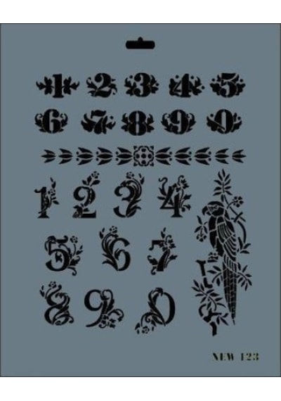Rich New Seri N-123 Stencil 35x25 Cm - Elwm-286465 Renkli