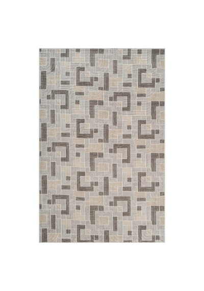Villadia Home Textile Modern Desen Baskılı Kaymaz Taban Elit Şık Dört Mevsim Yıkanabilir Halı Yolluk Oturma Salon Odası Vd1108gri Gri