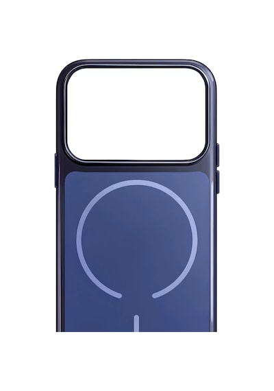Apple Uyumlu iPhone 17 Pro Max Crystal Edge Magsafe Çerçeveli Kılıf Blue Frame Blue Frame