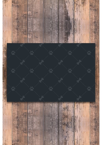 Evaşk Vinil Kaymaz Tabanlı Keçe Baskılı Evcil Hayvan Pet Mama  Paspası 25x40 Renk KEMİK PM2225KE