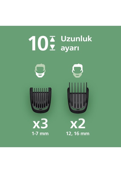 Tr 3000 Serisi 7 İn 1, Erkek Bakım Seti, Yüz&saç Tıraş Makinesi, Cilt Dostu Bıçaklar, Mg3930/15 1 - 2 Saat