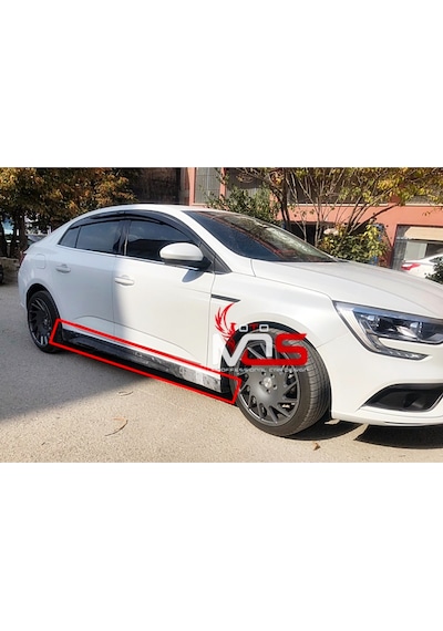 Renault Megane 4 Sedan Uyumlu Marşpiyel Sağ Sol Takım Fiberglass Boyasız