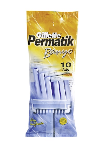 Gillette Permatik Banyo 10'lu Tek Bıçaklı Kullan At Tıraş Bıçağı Tarı